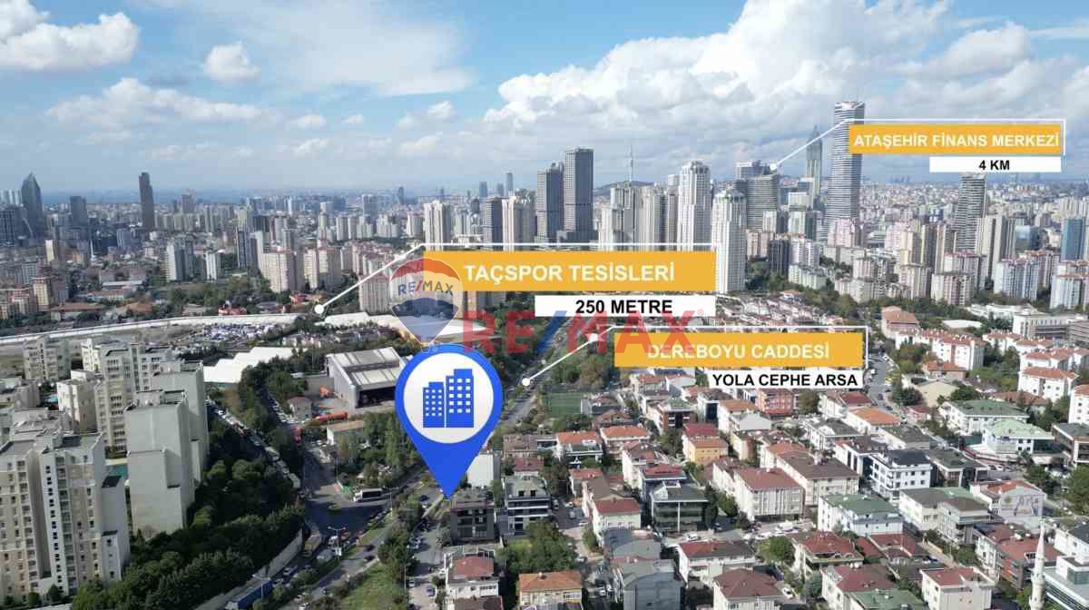 ATASEHIR BRANDİUM KARSISI ANA CADDE ÜZERİ SATILIK IMARLI ARSA