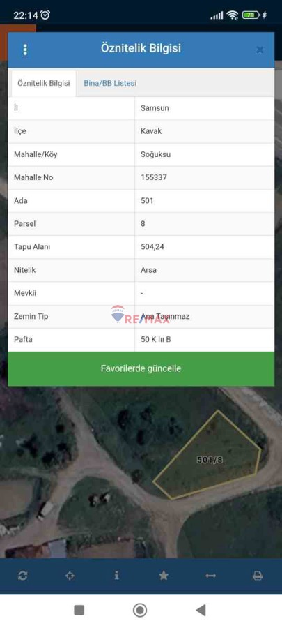 KAVAK SOĞUKSU MAH. KONUT İMARLI KÖŞE PARSEL