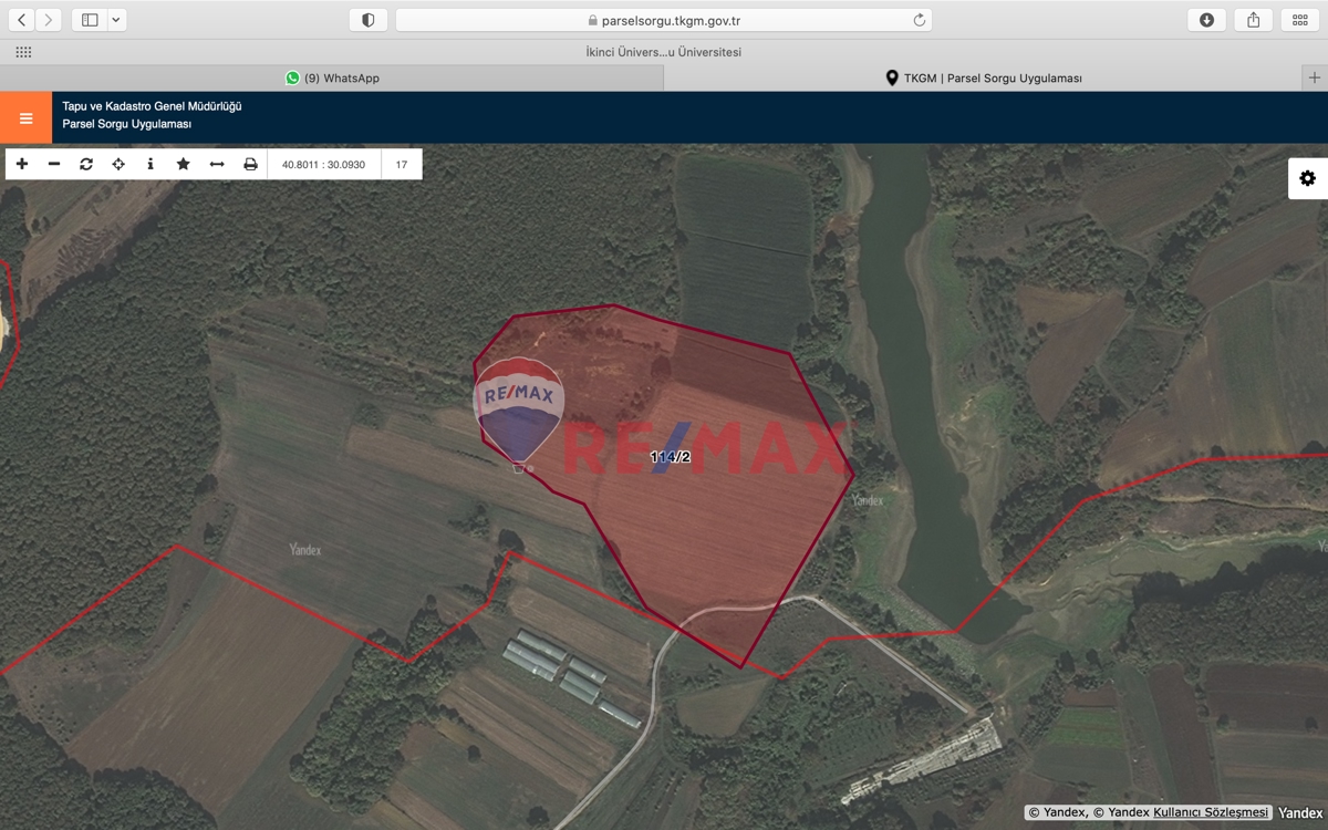 İZMİT BİBEROĞLUNDA 3 AYRI TAPU TOPLAM 144 DÖNÜM SATILIK TARLA