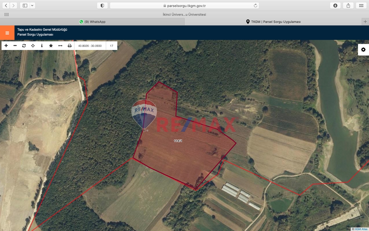 İZMİT BİBEROĞLUNDA 3 AYRI TAPU TOPLAM 144 DÖNÜM SATILIK TARLA