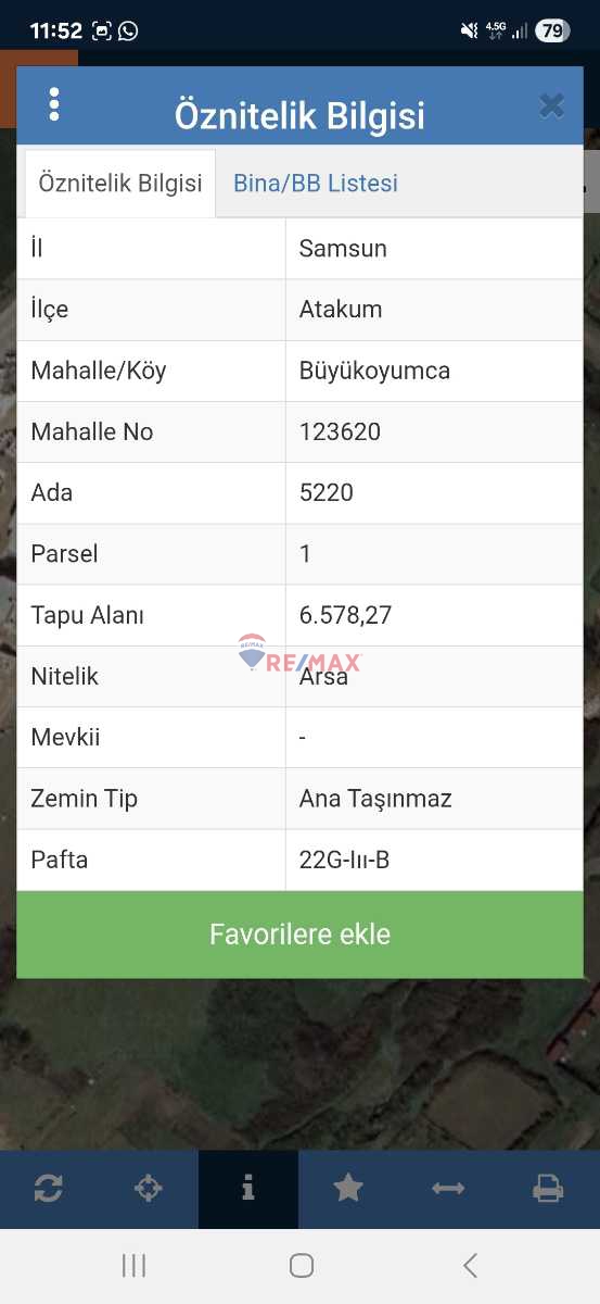 KAT KARŞILIĞI YADA SATILIK 6578 M2