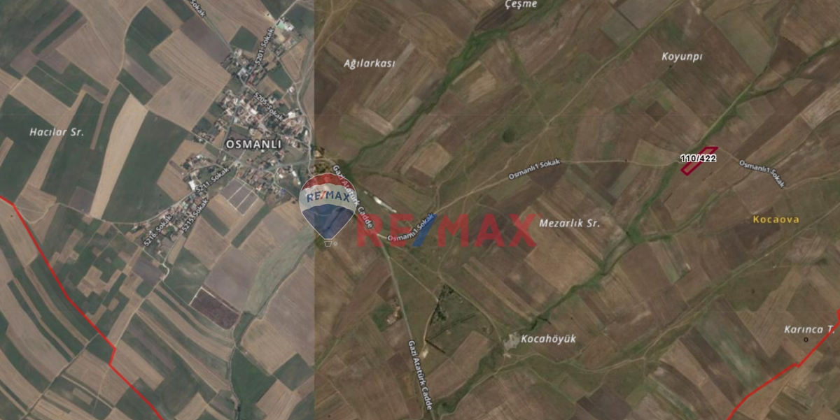 TEKİRDAĞ SARAY OSMANLI KÖYÜ 5657 M2 TEK MÜSTAKİL PARSEL SATILIK TARLA