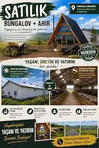 AHIR VE BUNGALOV YATIRIM FIRSATI (ÇOK AMAÇLI ÜRETIM TESİSİ)
