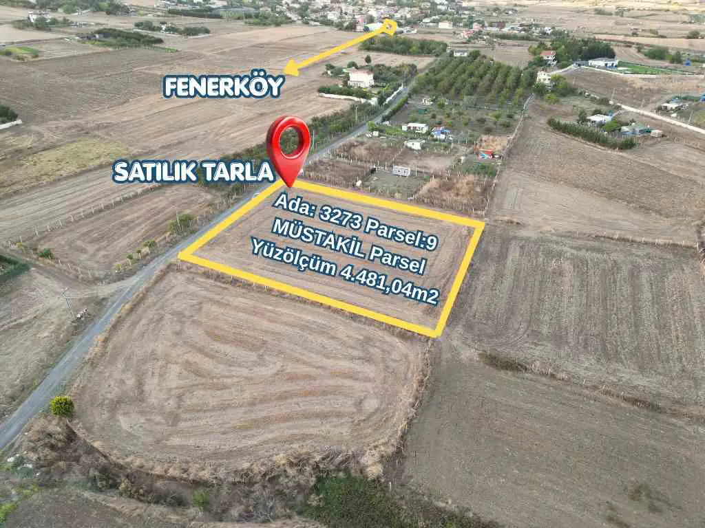 FENERKÖYDE KUZEY MARMARA OTOYOLUNA YAKIN SATILIK MÜSTAKİL TARLA