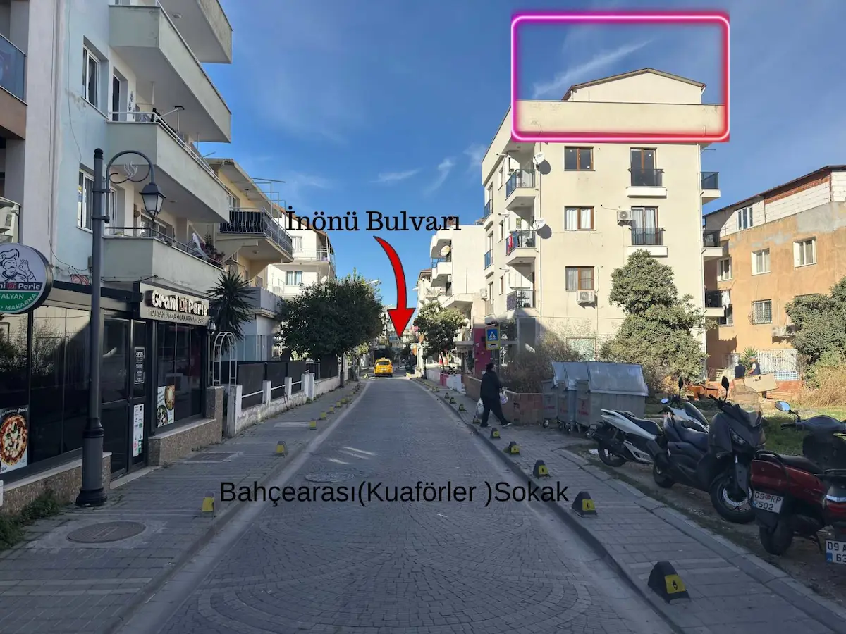 KUŞADASI,TÜRKMEN,SAHILE 250M/GENIŞ TERASLI,EŞYALI DAIRE