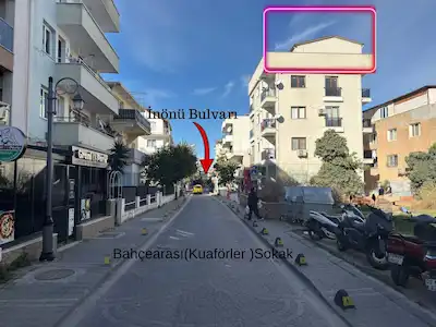 KUŞADASI,TÜRKMEN,SAHILE 250M/GENIŞ TERASLI,EŞYALI DAIRE