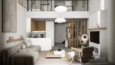 İSKELE BAHÇELER BÖLGESİNDE OTURUMA HAZIR 2+1 LOFT DAİRE !