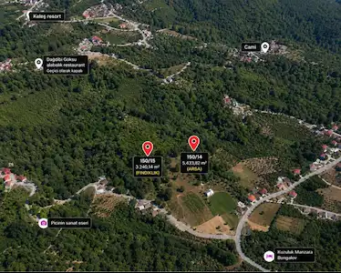 AKYAZI ŞEREFİYE’DE %40 İMARLI 8.674 M² | KUZULUK TURİZM HATTINDA ARSA + FINDIKLIK