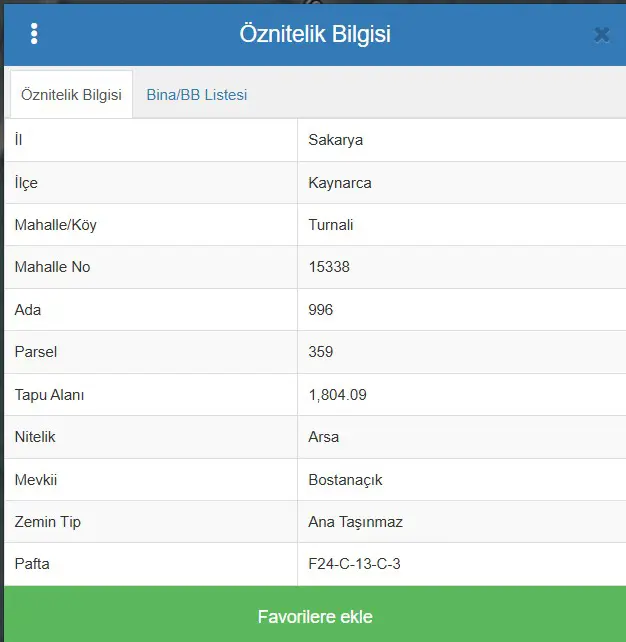 SAKARYA KAYNARCA TURNALI’DA KONUT İMARLI ARSA | 996 ADA 359 PARSEL