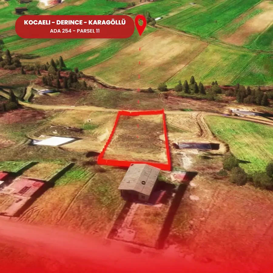 DERİNCE KARAGÖLLÜDE İMARA YAKIN YOLA CEPHELİ 2.012 M² TARLA