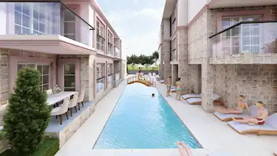 GÖMEÇ KEREMKÖY’DE HAVUZLU YENİ PROJEDE 1+1 DAİRE