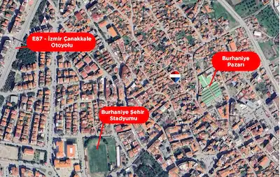 BURHANİYE MAHKEME MAH’DE KONUT İMARLI SATILIK ARSA