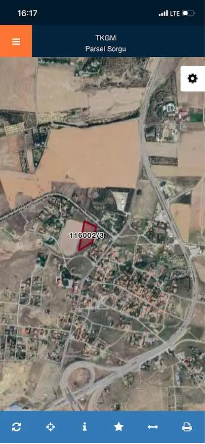 ANKARA GÖLBAŞI ÇERKEZHÖYÜK DE SATILIK TARLA