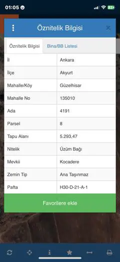 AKYURT GÜZELHİSAR'DA SATILIK 5293 M2 TARLA