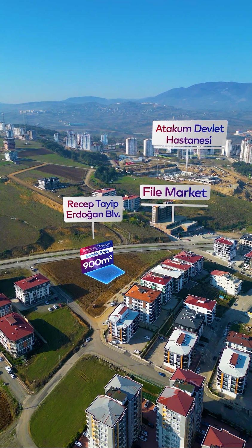 ATAKUM BALAÇTA R.T.ERDOĞAN BULVARINA 2.PARSEL 900 M2 ARSA İÇİNDE SATILIK HİSSE