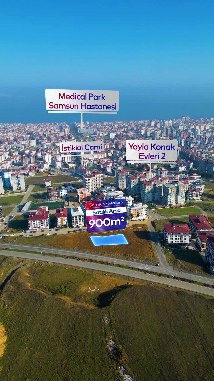 ATAKUM BALAÇTA R.T.ERDOĞAN BULVARINA 2.PARSEL 900 M2 ARSA İÇİNDE SATILIK HİSSE