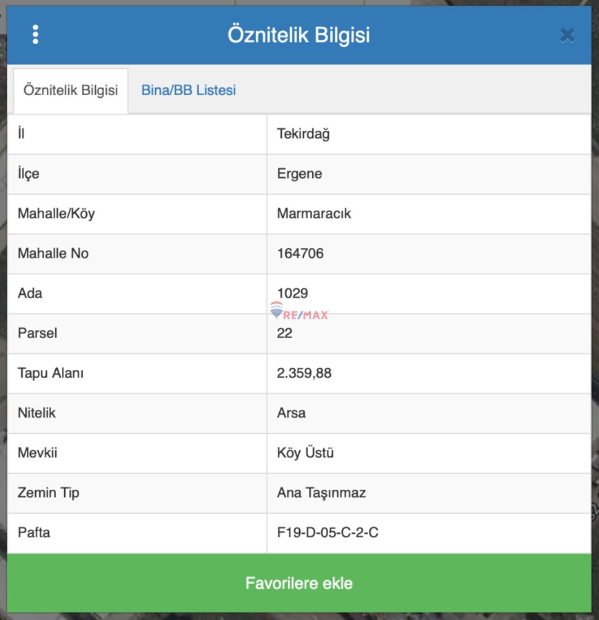 TEKIRDAĞ ERGENE MARMARACIK OSB 2.359 M2 İMARLI ARSA