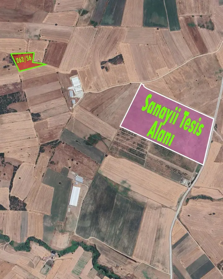 ÇANAKKALE BIGA 11.568 M² TEK TAPU TARLA – SANAYI ALANINA 550 M