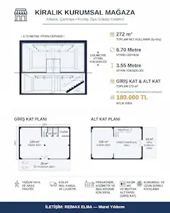 KIZILAY ZİYA GÖKALP CADDESİ ÜZERİ - GENİŞ CADDE CEPHELİ FIRSAT