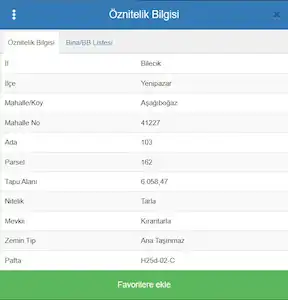 BILECIK YENIPAZAR AŞAĞIBOĞAZDA 6.058 M² SATILIK TARLA