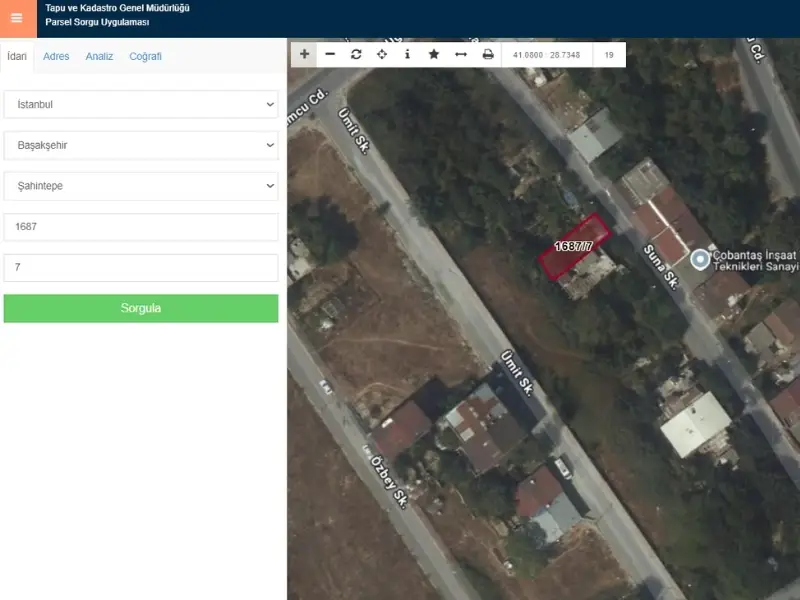 BAŞAKŞEHİR / ŞAHİNTEPE'DE MÜSTAKİL PARSEL SATILIK ARSA