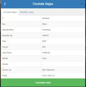 SİLİVRİ FENERKÖY KADASTROL YOLA CEPHE 5000M2 MÜSTAKİL PARSEL