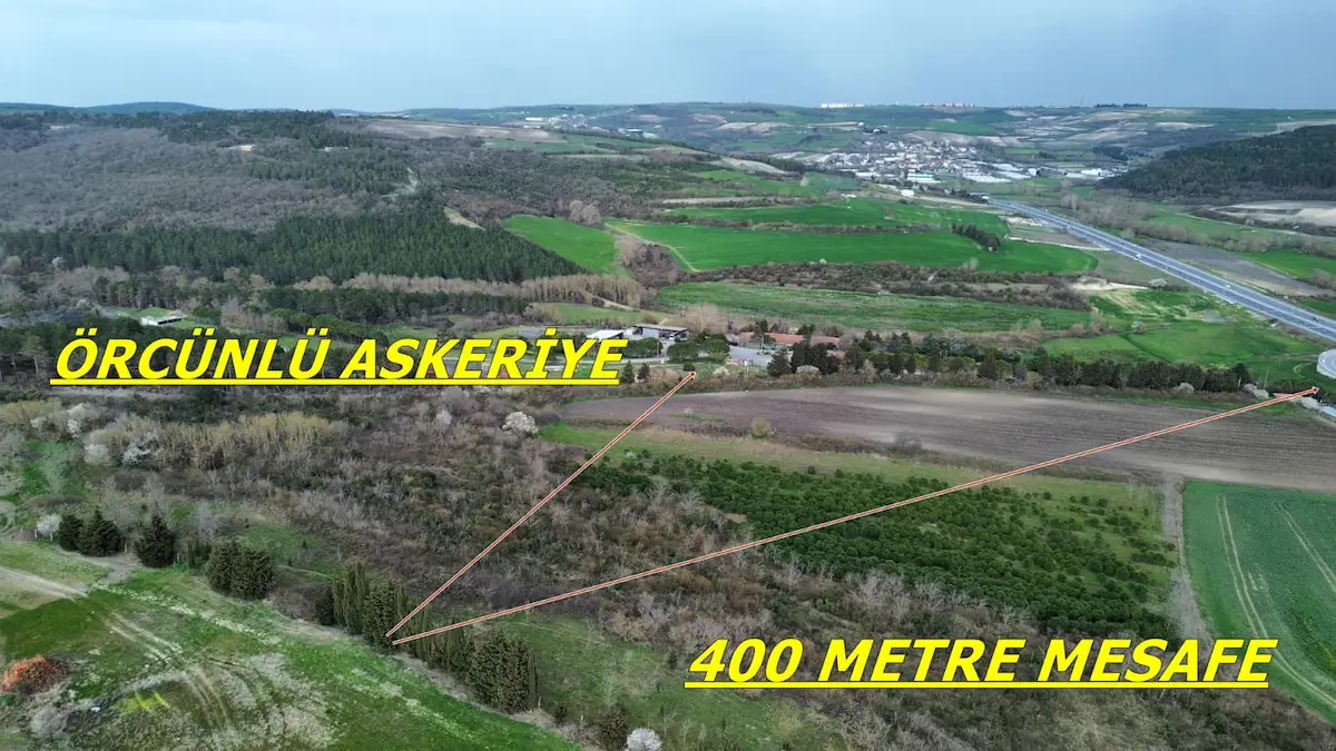 ÇATALCA ÖRCÜNLÜ'DE TEM BAĞLANTI YOLUNA 500 M | 11.390 M² | GELİŞEN BÖLGEDE YATIRIMLIK FIRSAT ARSA 3