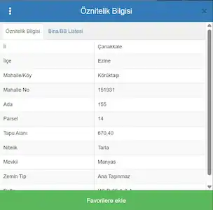 ÇANAKKALE EZİNE KÖRÜKTAŞI YOLA CEPHELİ KÖY İÇİ FIRSAT ARSA