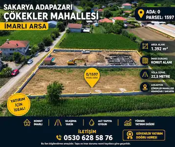 REMAX DESIGN SATILIK 1.392 M² KONUT İMARLI ARSA | %40 İMARLI |