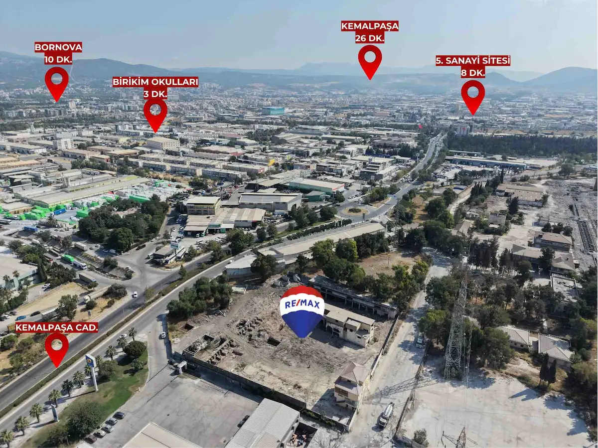 BORNOVA IŞIKLAR’DA 6.624 M² SANAYİ İMARLI ARSA | KENTSEL GENİŞLEME ALANINDA