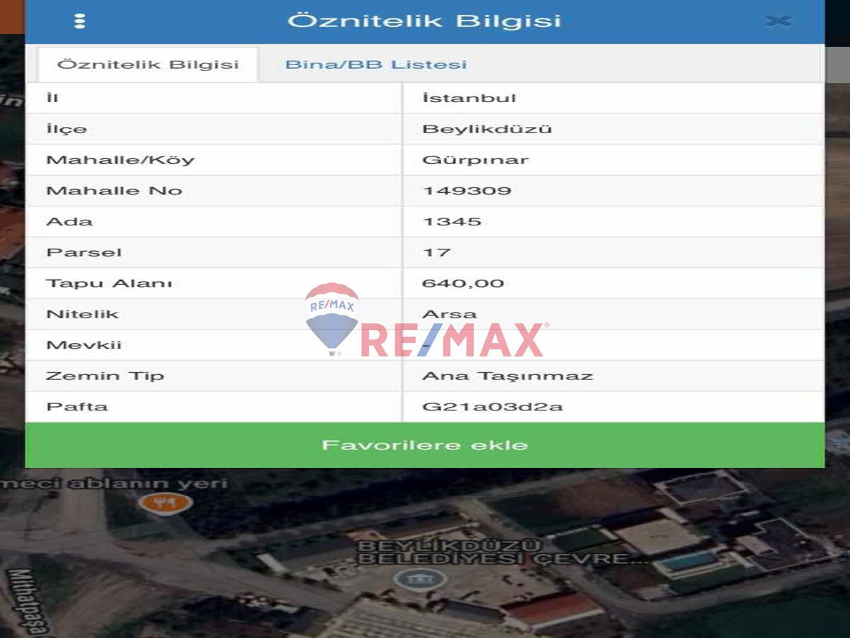 BEYLİKDÜZÜ DEREAĞZI MAHALLESİNDE 2474M2 VİLLA İMARLI ARSA