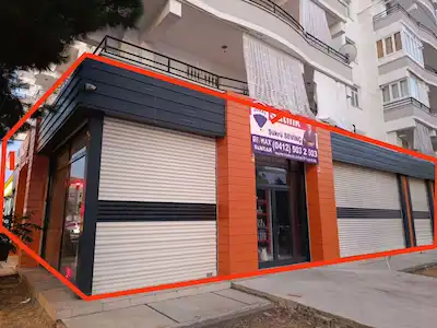KAYAPINAR BELEDİYESİ ÇAPRAZI 180 M² KÖŞE DÜKKÂN | TOPLAM 380 M²