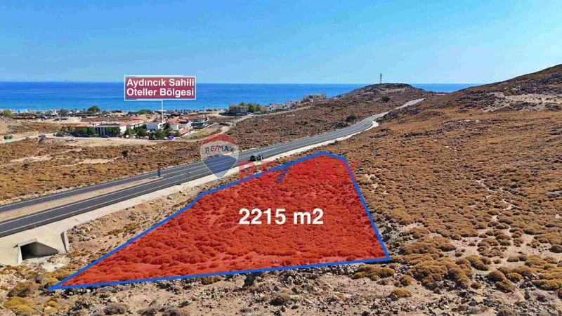 ÇANAKKALE GÖKÇEADA AYDINCIKTA DENIZ MANZARALI SATILIK ARAZI