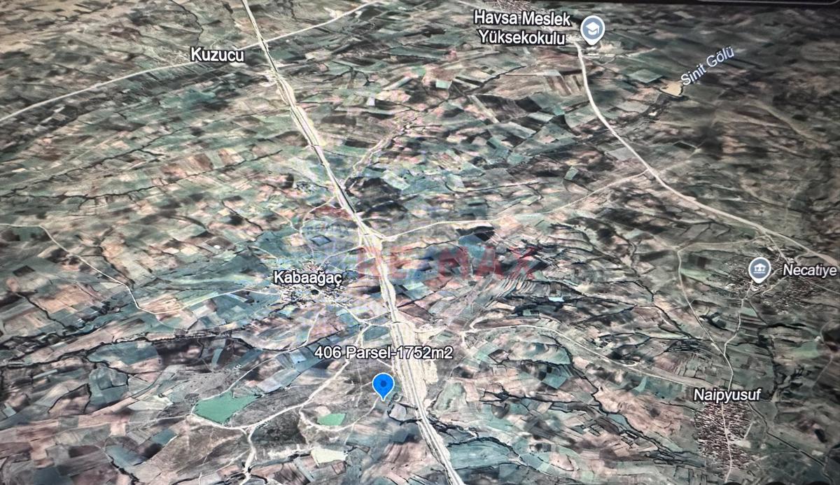 EDİRNE HAVSA KABAAĞÇ KÖYÜ SATILIK 1.752 M2 MÜSTAKİL PARSEL