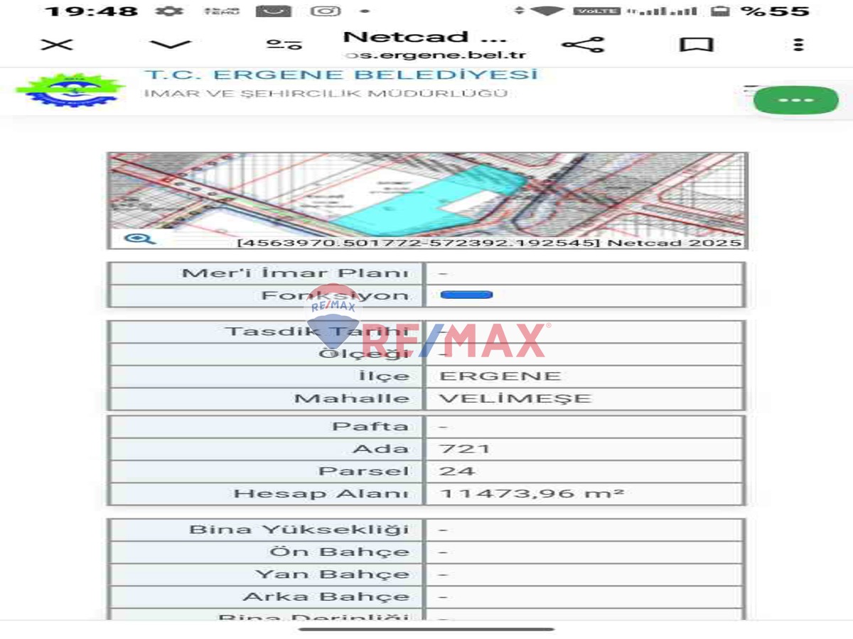 ERGENE VELIMEŞE OSB'DE YATIRIM FIRSATI: GENIŞ SANAYI ARSASI!