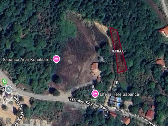 SAPANCA İKRAMİYE 675 M² SATILIK İMARLI YATIRIM FIRSATI ARSA
