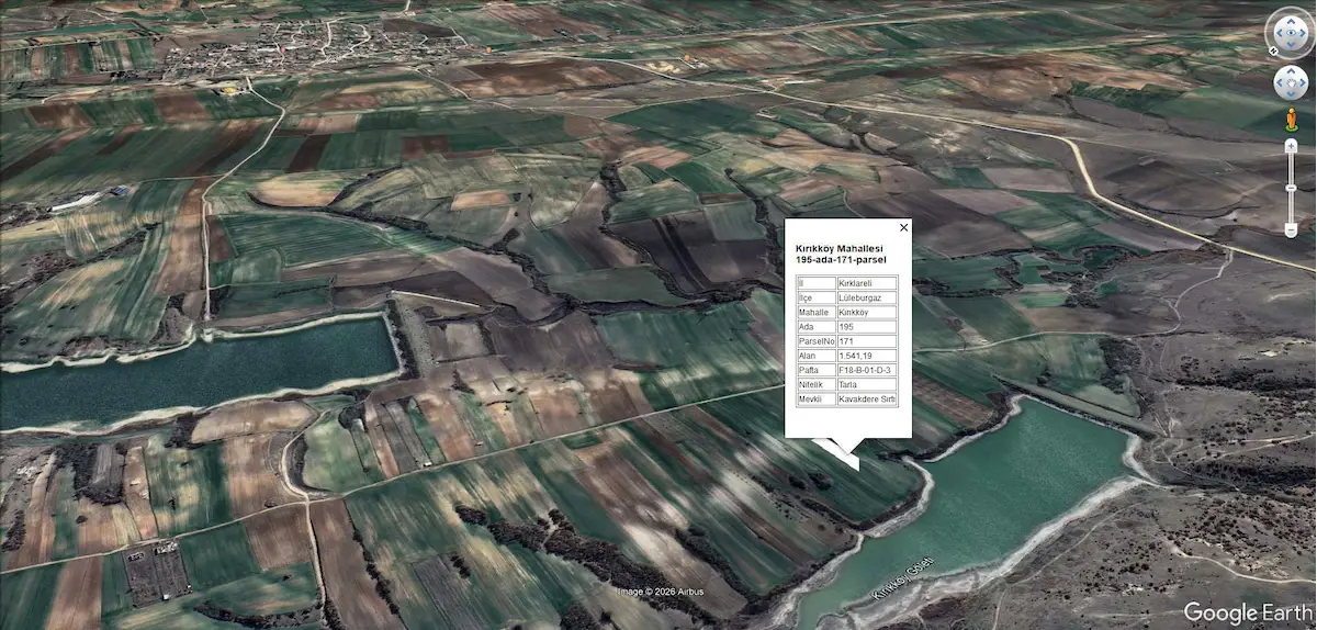 KIRIKKÖYDE BARAJ MANZARALI SATILIK 1541 M2 ARSA 3