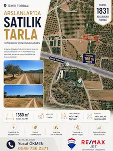 ARSLANLAR'DA SATILIK TEK TAPULU TARLA