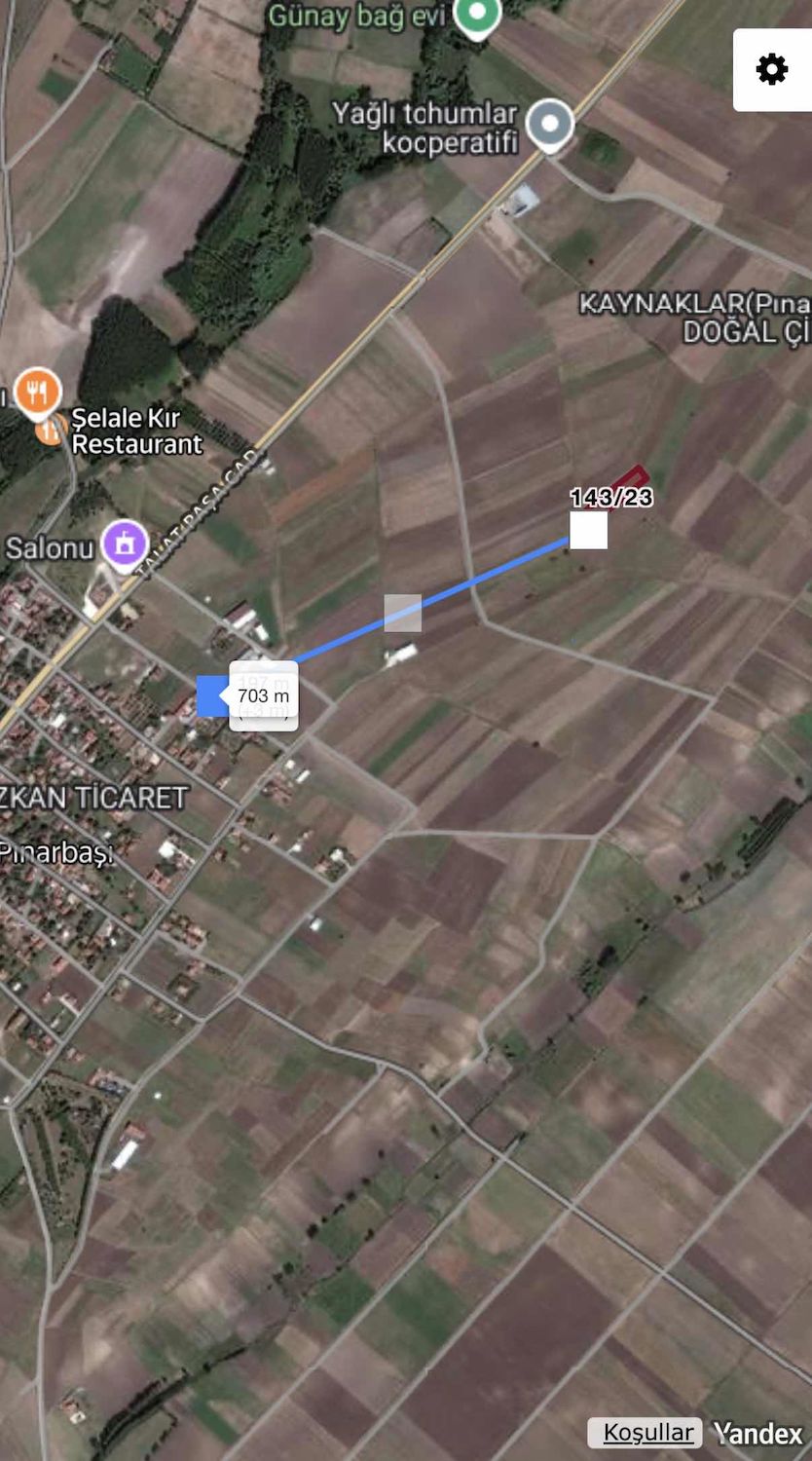 ERGENE PINARBAŞI YATIRIMLIK KÖYE 700 M 2970 M2 SATILIK TARLA