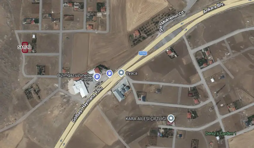 GÖLBAŞI OYACA’DA HAYMANA YOLU’NA YAKIN 450 M² VILLA ARSASI