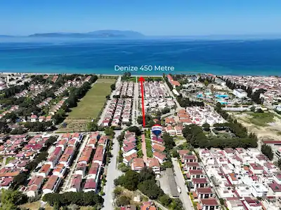 KARAOVADA PAMUKKALE SITESINDE PLAJA 450 METRE  2+1 YAZLIK 