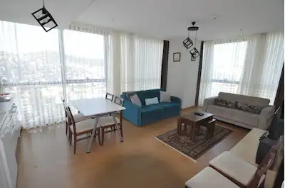 RİTİM'DE ŞEHİR &DENİZ MANZARALI FULL EŞYALI 2+1 KİRALIK DAİRE