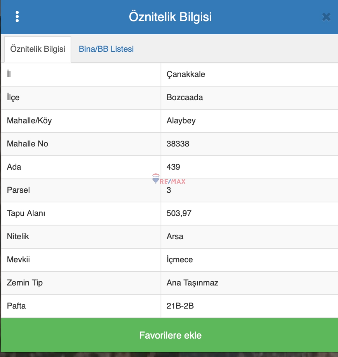 ÇANAKKALE BOZCAADA'DA YATIRIMLIK ARSA