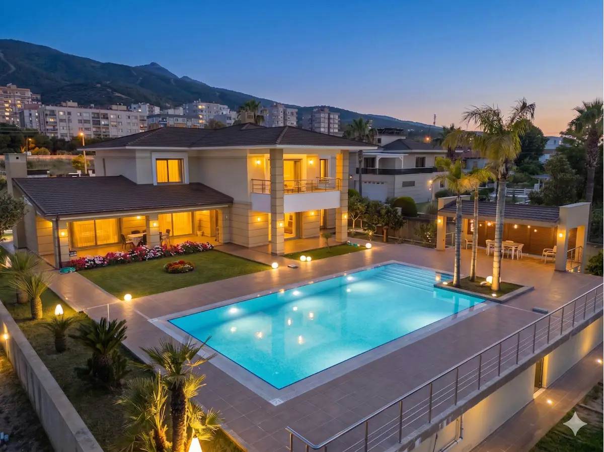 NARLIDERE ALTIEVLER'DE 4.000 M2 ARAZİ İÇİNDE MÜSTAKİL VİLLA