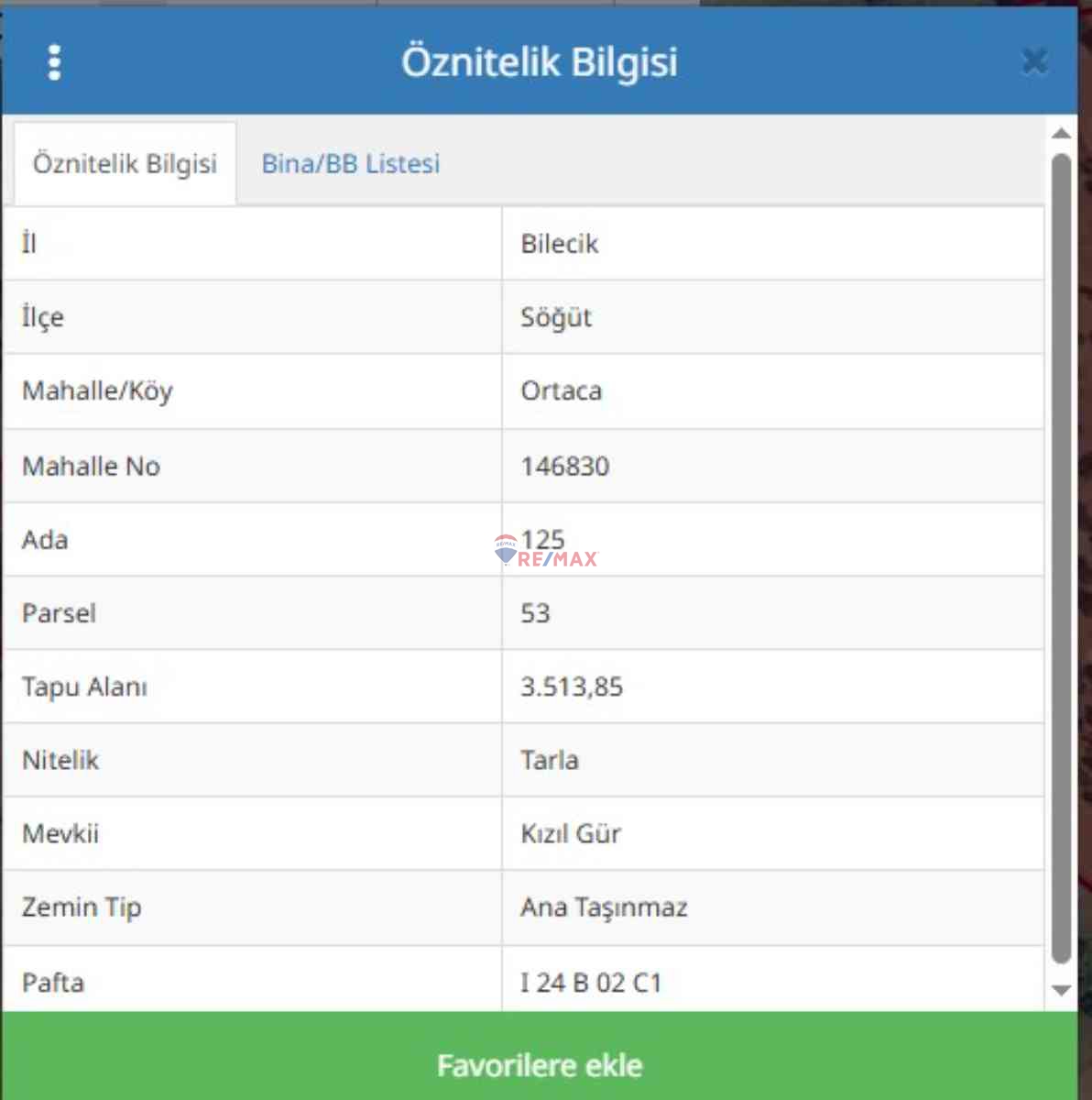 REMAX ERDAL TURAN'DAN YOLU SUYU MEVCUT 3514 M2 MANZARAYA HAKİM