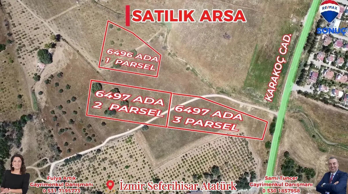 SEFERİHİSAR DOĞANBEY 8.323 M²TERMAL SUYU OLAN TURİZM TİCARİ ARSA
