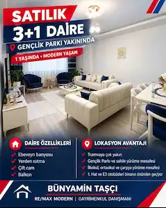 İLK ADIM GENÇLİK PARKİ HARİKA LOKOSYON SATILIK 3+1