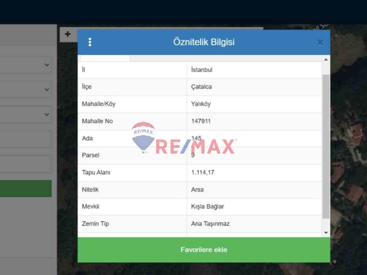 ÇATALCA YALIKÖY'DE ***1.461 M2*** SATILIK MÜSTAKİL 2 PARSEL