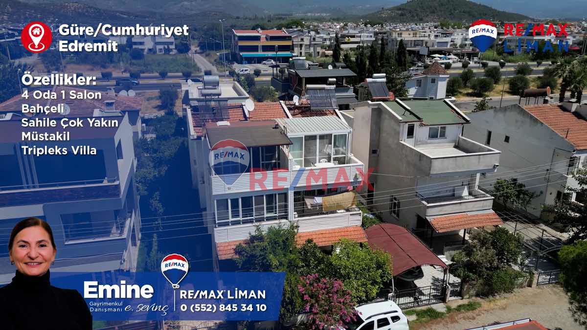 GÜRE  CUMHURIYET MAH. SATILIK DENİZE ÇOK YAKIN 4+1 TRIPLEKS VİLLA