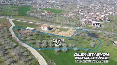DİLEK İSTASYON MAHALLESİ'NDE SATILIK SULU TARLA